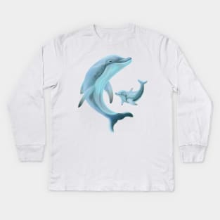 Dolphins Kids Long Sleeve T-Shirt